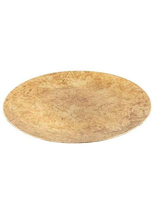 Круглый декоративный поднос 33 см золотистый livarno home