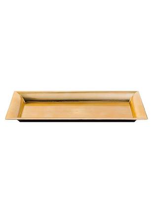 Прямокутна декоративна таця 35,5x17х2,5 см золотистий livarno home