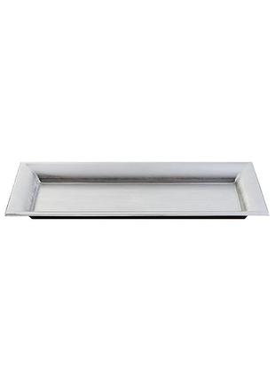Прямокутна декоративна таця 35,5x17х2,5 см сріблястий livarno home