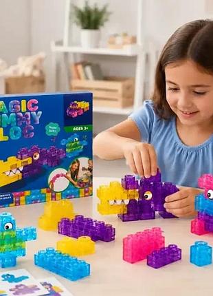 Конструктор из мягкого силикона "magic gummy bloc" 40 деталей разноцветный