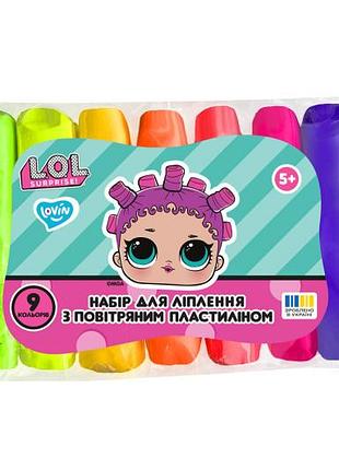 Набор для лепки с воздушным пластилином l.o.l. surprise! lol70193tm 9 цветов неон тм lovin