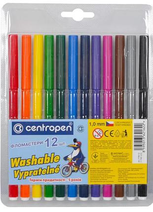 Фломастеры 12 цветов centropen