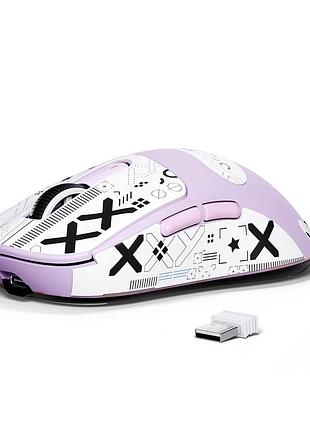 Ігрова бездротова мишка attack shark x3 lavander, paw3395, 26000 dpi