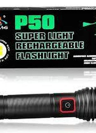 Ручной фонарь bl-p02-p50 с фокусом, сменным аккумулятором