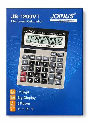 Калькулятор joinus js-1200vt із великим дисплеєм і сонячною батареєю