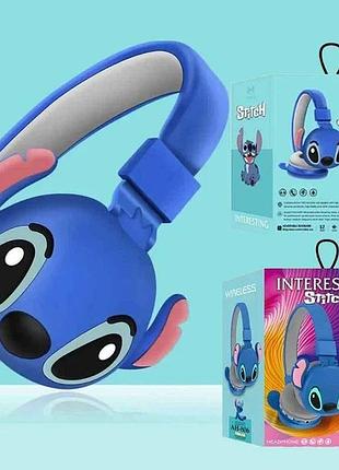 Детские bluetooth наушники "ститч" ah-806 синие