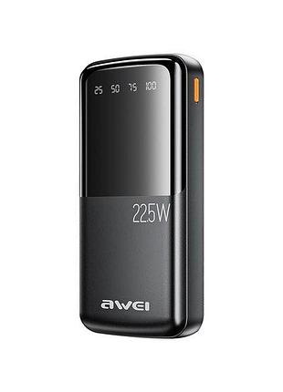 Павербанк awei 20000 mah black (p13k) швидкісного заряджання з дисплеєм