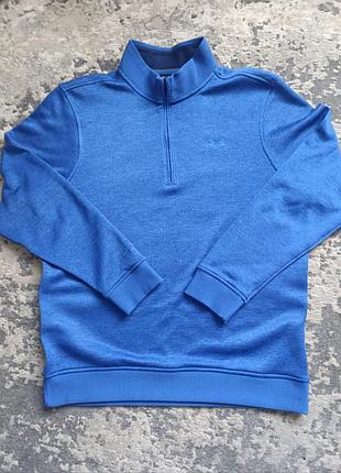 Синя кофта зіпка under armour / світшот на блискавці 1/4 оригінал