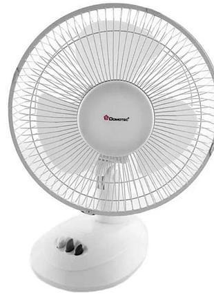 Вентилятор domotec ms-1624 white / настольный вентилятор 2 швидкості 23 вт