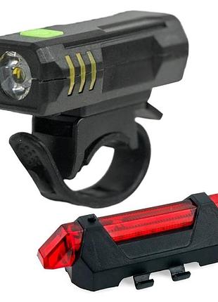 Велосипедный фонарь + стоп qx-t1198