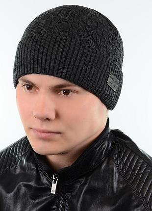 Шапка 18117 темно-сірий