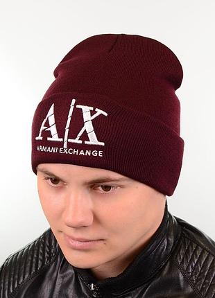 Шапка l18011 бордовый