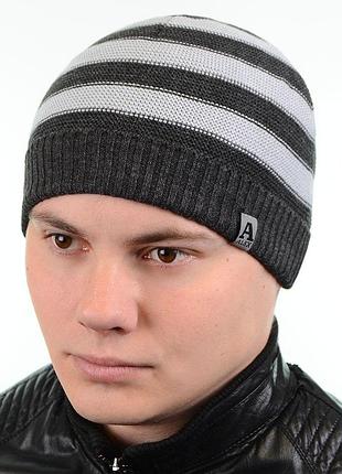 Шапка 12038 тсерый-свсерый