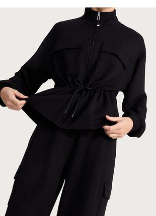 Спортивна куртка f&amp;f active afterclass zip up co-ord jacket (чорна)