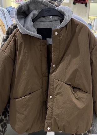 Куртка курточка zara з капюшоном