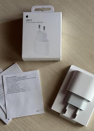 Оригінальний адаптер apple 20w usb-c power adapter (a2347) — новий