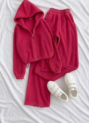 Женский костюм oversize: кофта + штаны на затяжках турция
