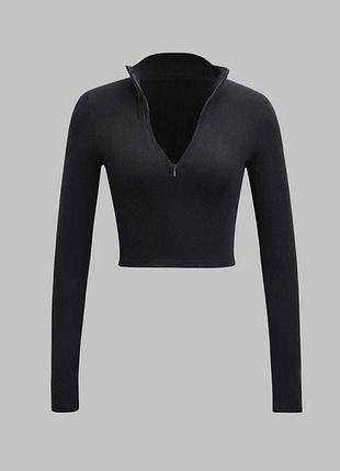 Жіночий базовий кроп топ з комірцем розмір: 42/46 (one size)