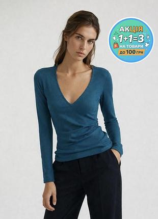 Базовий лонгслів у рубчик zara розмір 40 л l 🔥🔥🔥