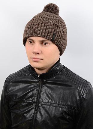 Шапка al17007 темно-коричневий