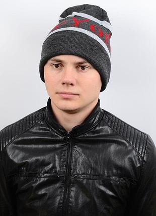 Шапка 13161 темно-сірий