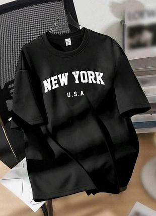 Жіноча футболка «new york» розмір: 42-46 (oversized)