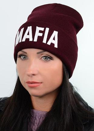 Шапка l18023 бордовый