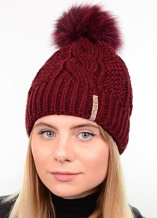Шапка nika 18091 бордовый