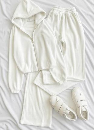Женский костюм oversize: кофта + штаны на затяжках турция