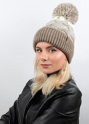 Шапка keri 17008 св.коричн-молоко