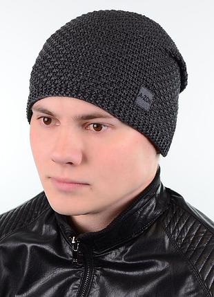 Шапка 180782 темно-сірий