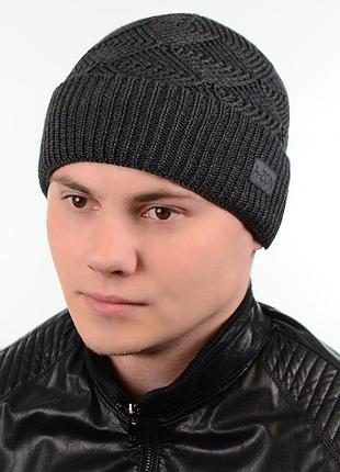 Шапка 18114 темно-сірий