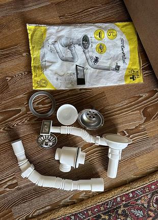 Сифон для раковини новий  повний набір santeh plast