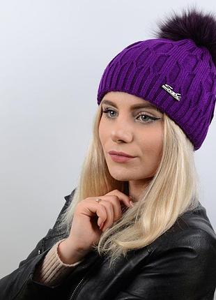 Шапка sh15009 фіолетовий