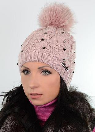Шапка mary 180763 пудра
