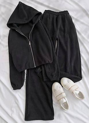 Жіночий костюм oversize : кофта + штани на затяжках туреччина