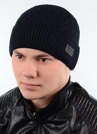 Шапка 18117 темно-синій