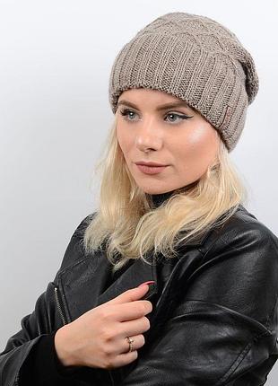 Шапка helen 17009 бежевий