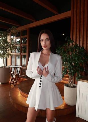 Женский костюм (блейзер+юбка) ткань: костюмка lux (турция)