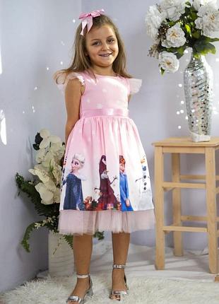 Платье для девочки эльза, холодное сердце 5-6,6-7,7-8,8-9 лет