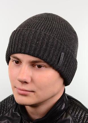 Шапка 18106 темно-сірий