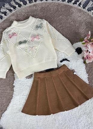 Костюм кофточка + юбочка для девочки 90 см, 100 см, 110 см, 120 см, 130 см