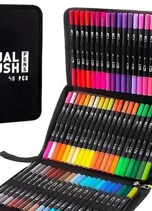 Акварельные маркеры с сумкой для рисования color pencil and 48 cd
