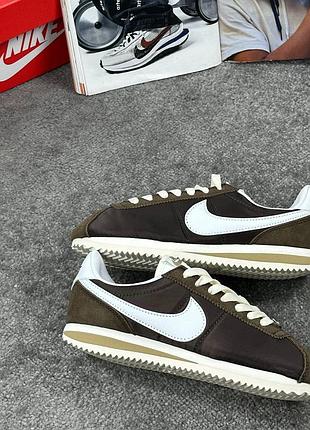 Nike cortez brown white