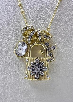 Підвіска chrome hearts padlock pendant золота з замочком