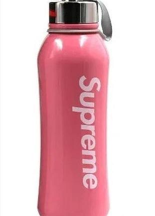 Термос вакуумный с чашкой supreme 4786 800мл, розовый