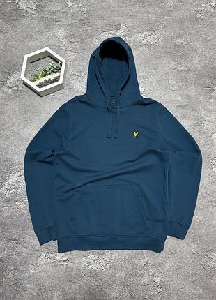 Худі lyle scott оригінал бірюзове чоловіча кофта з капюшоном лайл скотт толстовка кенгуру