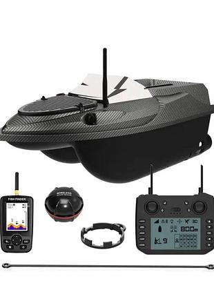 Кораблик прикормочный для рыбалки flytec v080 gps с эхотом аккумулятор 20000 мач