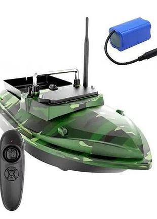 Кораблик для рибалки flytec v050 camo green акумулятор 12000 mah