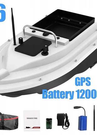 Прикормочный карповый кораблик d26 light с gps навигацией и аккумулятором 12000 mah
